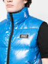 logo patch padded gilet